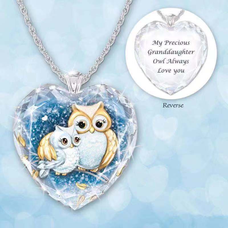 Crystal Love Rose Necklace Set Zircon Necklace
