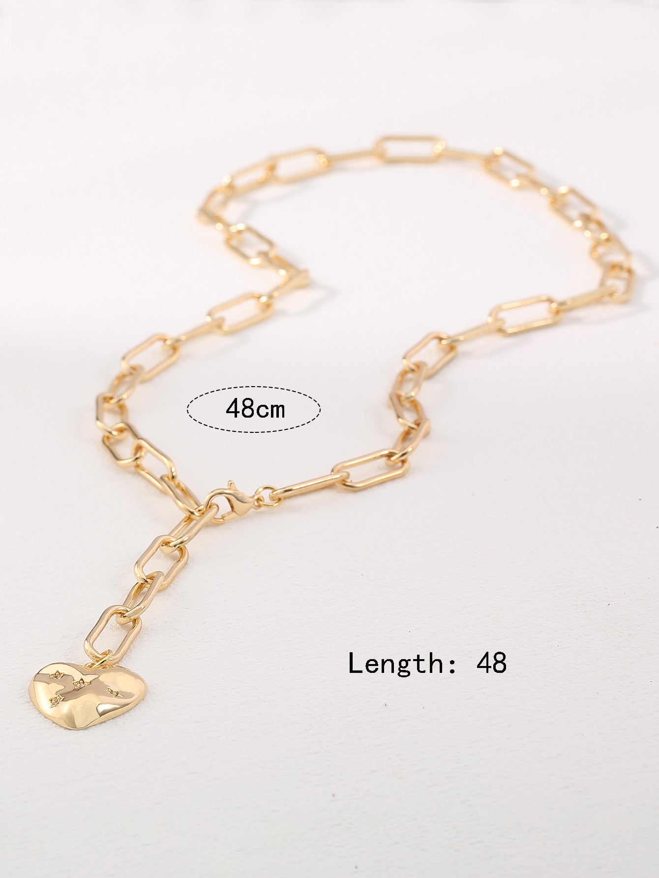 European And N Creative Exaggerated Trend Design Y-tassel Love Copper Micro-inlaid Zircon Necklace Ins Woman