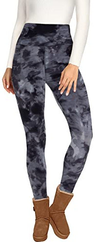 Samt Gepolsterte Leggings Hohe Taille Warme Wandern Workout